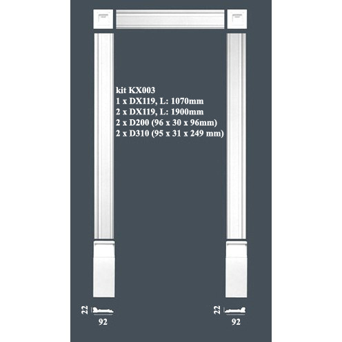 Оформление дверного проема Orac Axxent КХ 003