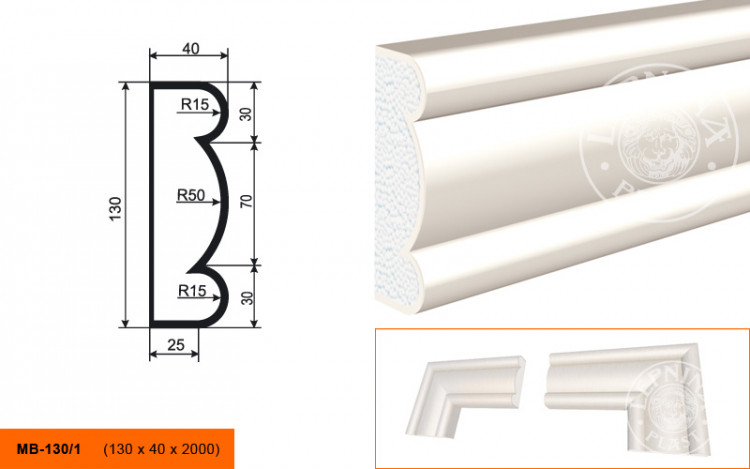 Молдинг Lepninaplast МВ-130/1