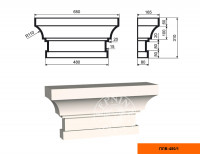 Капитель пилястры Lepninaplast ПЛВ-450/1