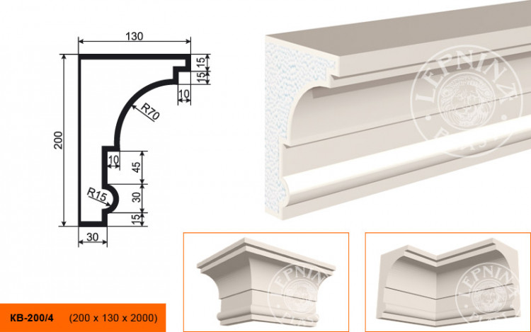 Карниз Lepninaplast КВ-200/4