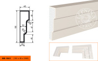 Молдинг Lepninaplast МВ-155/2