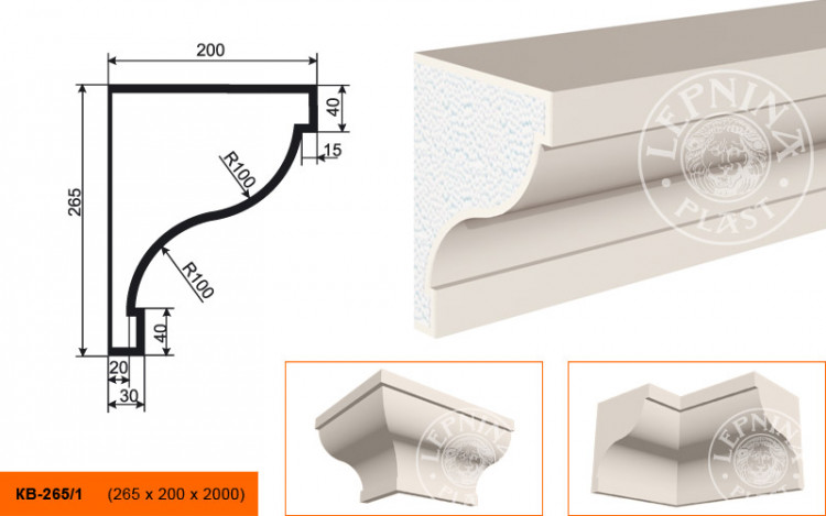 Карниз Lepninaplast КВ-265/1
