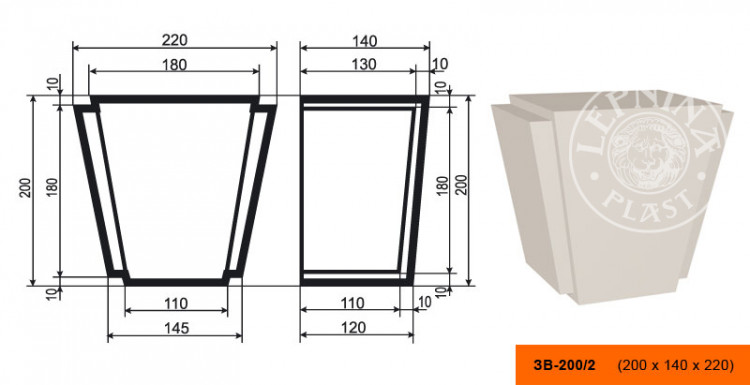 Замковый камень Lepninaplast ЗВ-200/2