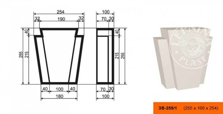 Замковый камень Lepninaplast ЗВ-255/1