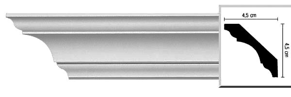 Гибкий плинтус потолочный Decomaster 96215 FLEXIBLE