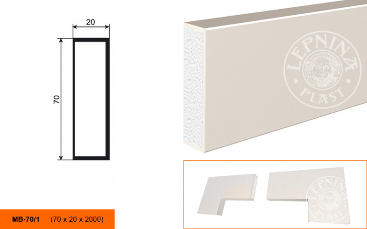 Молдинг Lepninaplast МВ-70/1