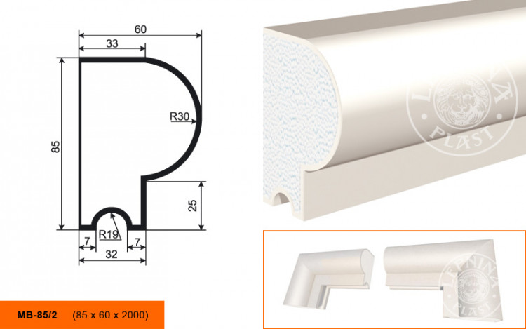 Молдинг Lepninaplast МВ-85/2