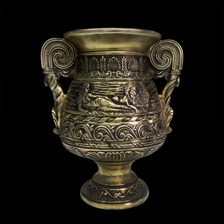 Декоративный вазон Decorus VZ-002 (хромированная бронза)