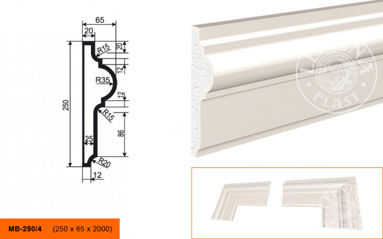Молдинг Lepninaplast МВ-250/4