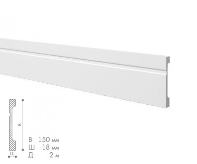 Напольный плинтус NMC Wallstyl FD 15