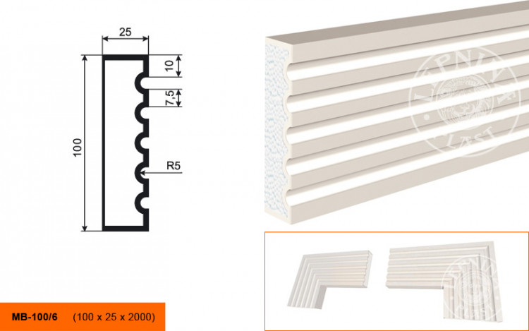 Молдинг Lepninaplast МВ-100/6