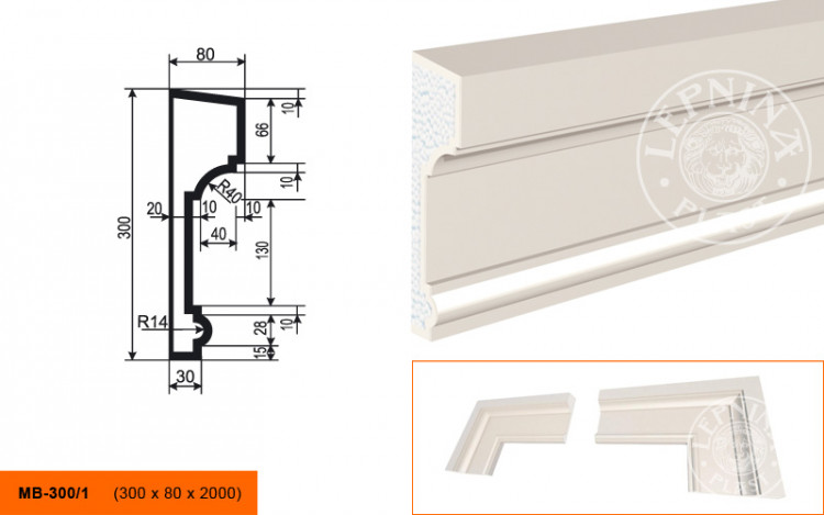 Молдинг Lepninaplast МВ-300/1