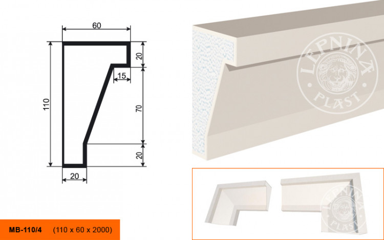 Молдинг Lepninaplast МВ-110/4